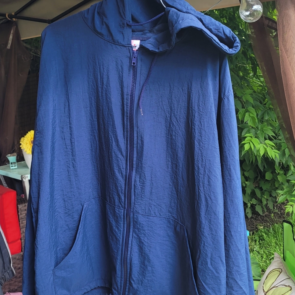 Navy Windbreaker